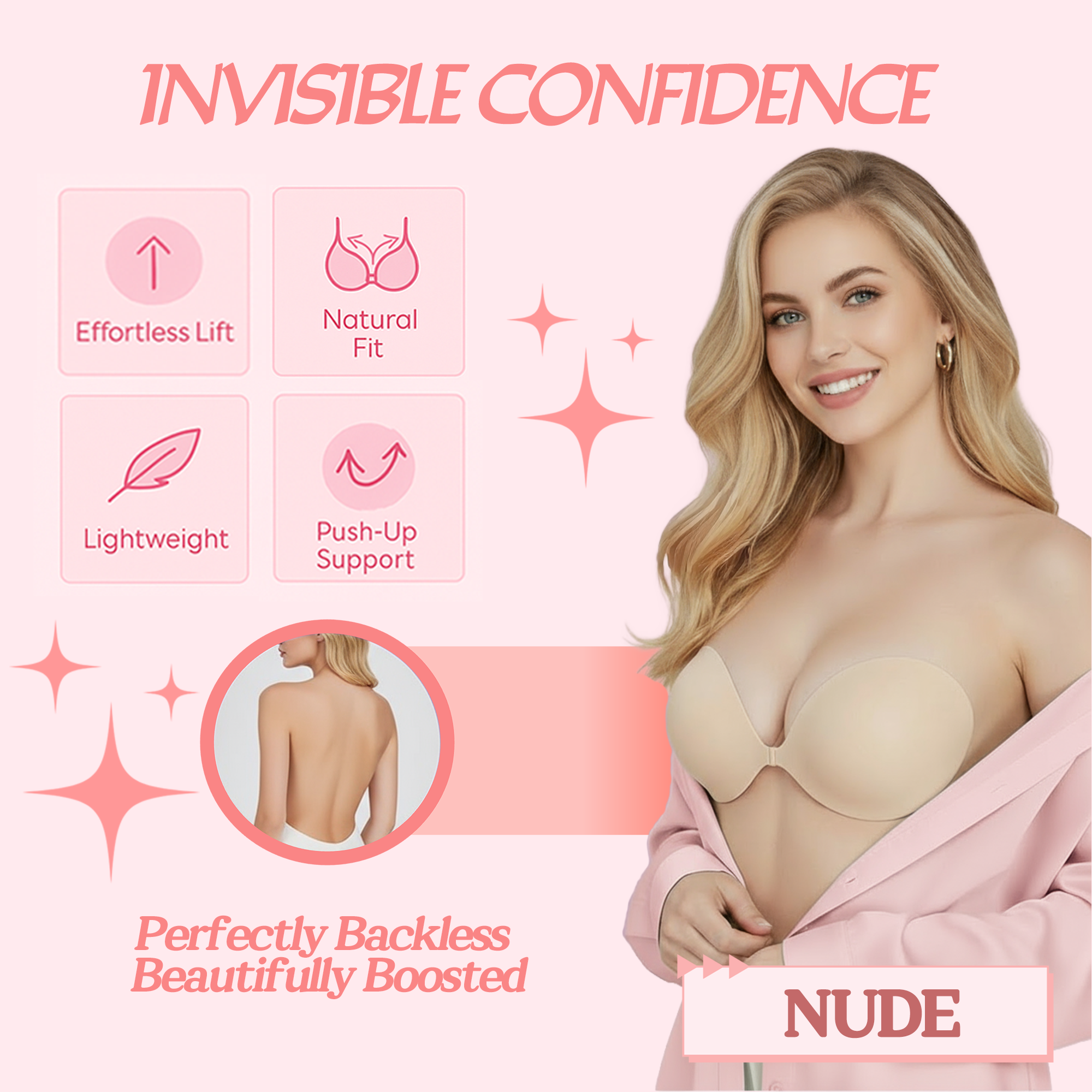 Stellovix Premium Quality Adhesive Bra - Nude