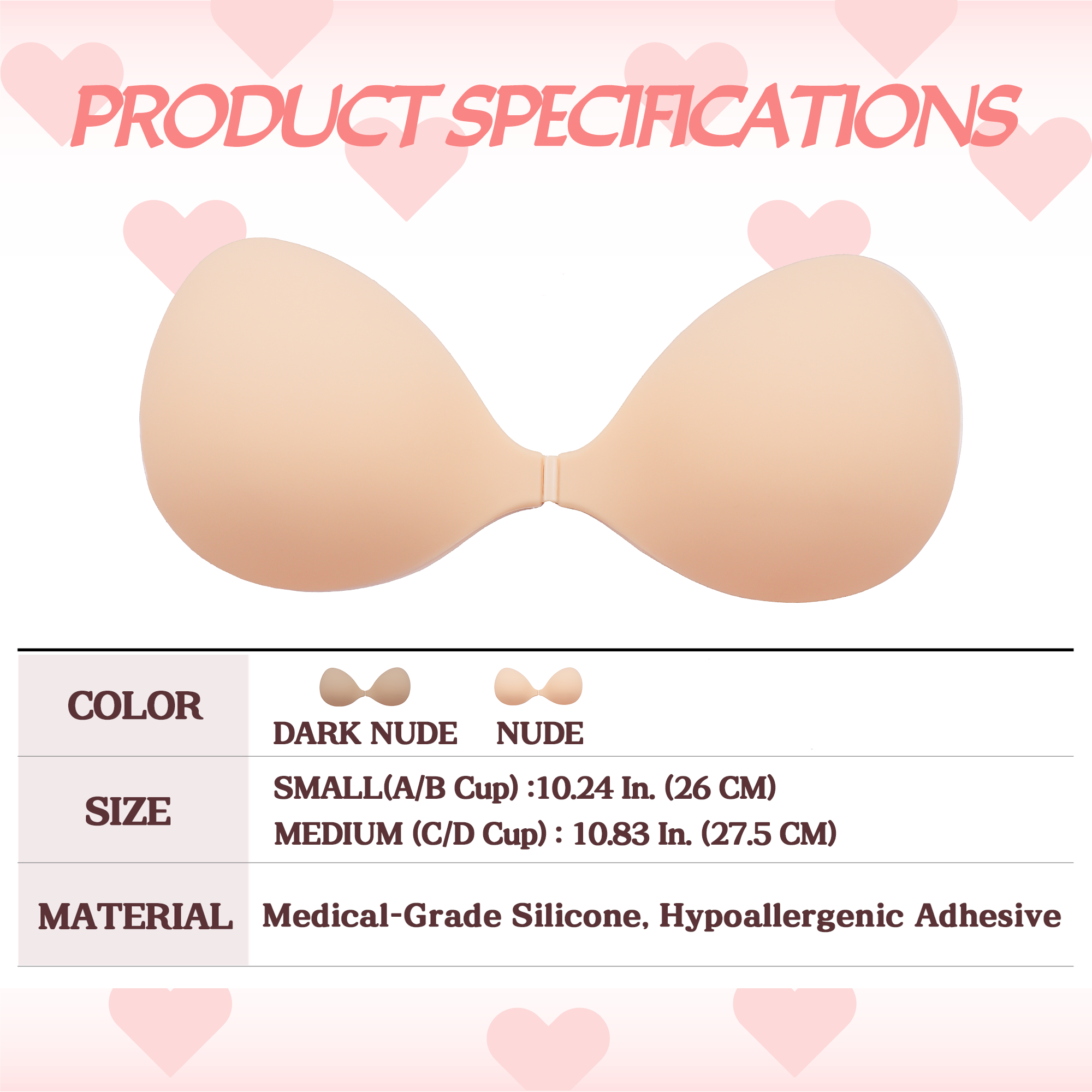 Stellovix Premium Quality Adhesive Bra - Nude