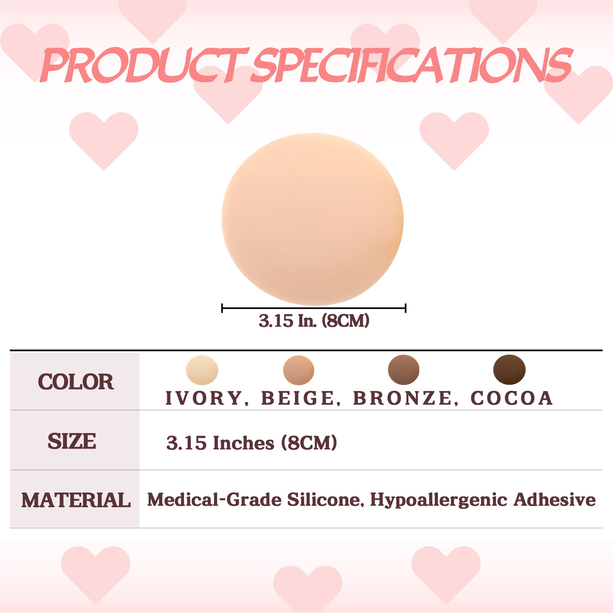 Stellovix Premium Quality Nipple Covers - Beige