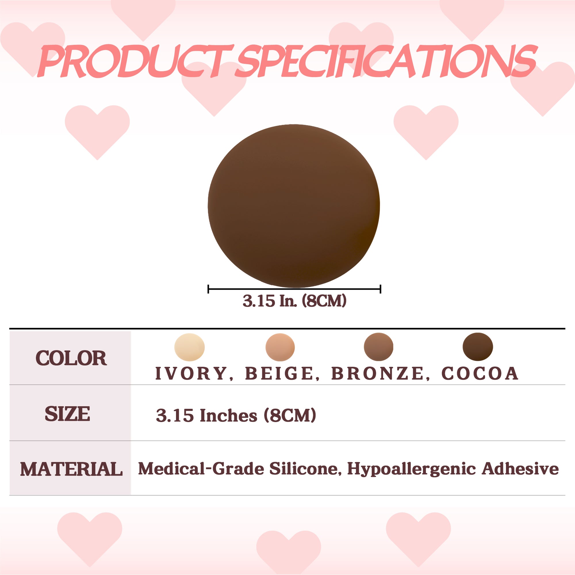 Stellovix Premium Quality Nipple Covers - Cocoa