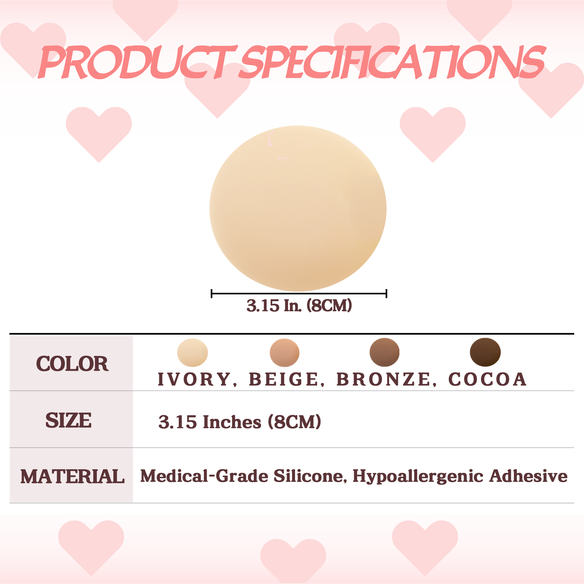 Stellovix Premium Quality Nipple Covers - Ivory