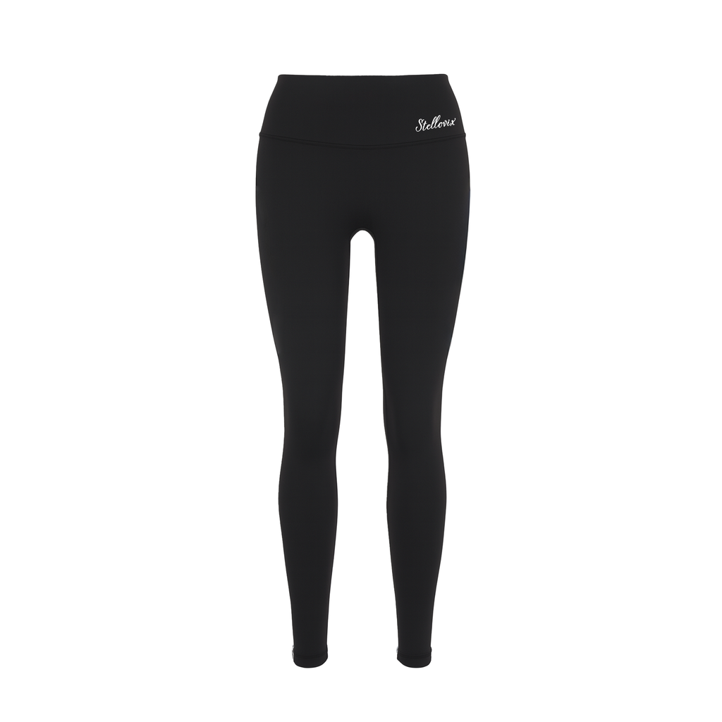 Stellovix Aerix Leggings – high-waisted women’s activewear leggings made from premium nylon-spandex blend, offering sleek support, four-way stretch, and breathable comfort for yoga, gym, running, and everyday wear.