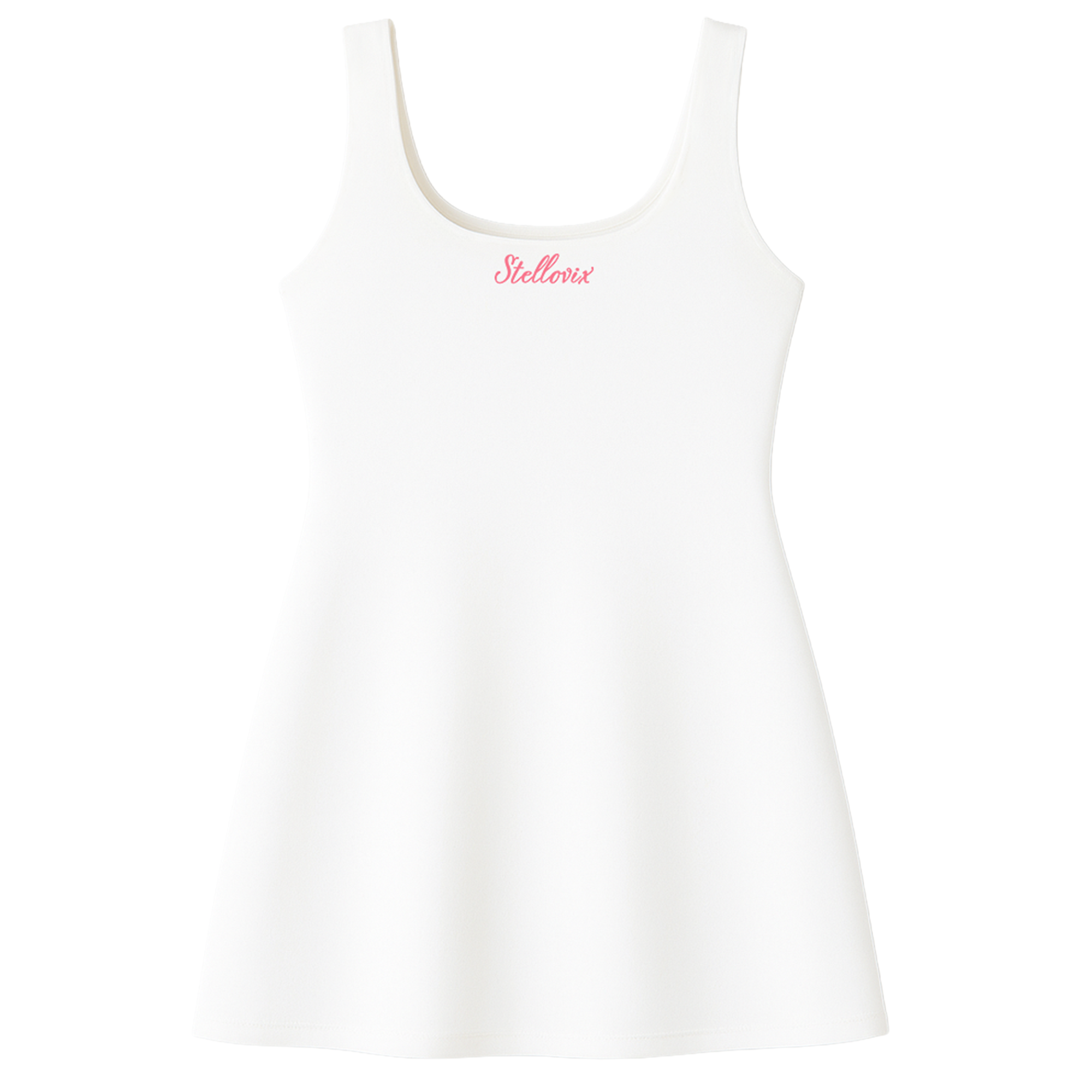 Stellovix High-Quality Flexible Alice Line Dress in White — premium women’s tennis dress designed for comfort and performance. Perfect for tennis, workouts, casual outings, date nights, nightouts, and daily wear. Soft, breathable, and elegant one-piece activewear.