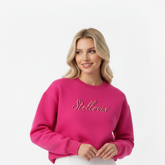 Stellovix High-Quality Oversized Sweatshirt — premium women’s pullover sweatshirt designed for cozy comfort and effortless style. Perfect for workouts, casual outings, travel, lounging, and daily wear. Soft, warm fabric with a relaxed, flexible fit that defines modern comfortwear. 